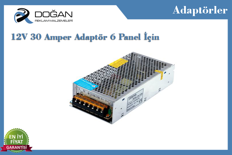 12V 30 Amper Adaptör 6 Panel İcin