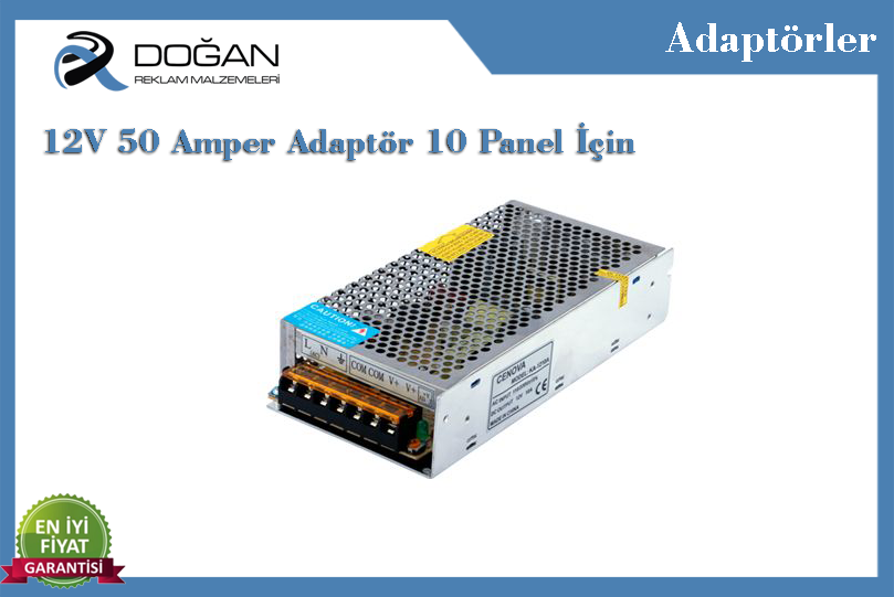 12V 50 Amper Adaptör 10 Panel İcin